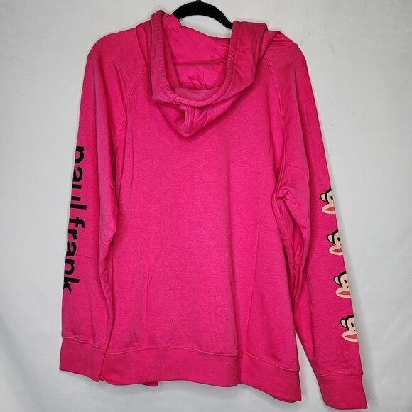 2X 18W 20W Torrid Pink Paul Frank Fleece Hoodie 2000s Monkey Pop Culture Plussiz - Picture 8 of 8